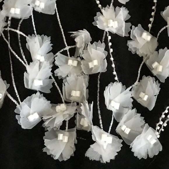 ALFANI Sweater Black with White Tulle Flowers Women’s 2X - Picture 6 of 16